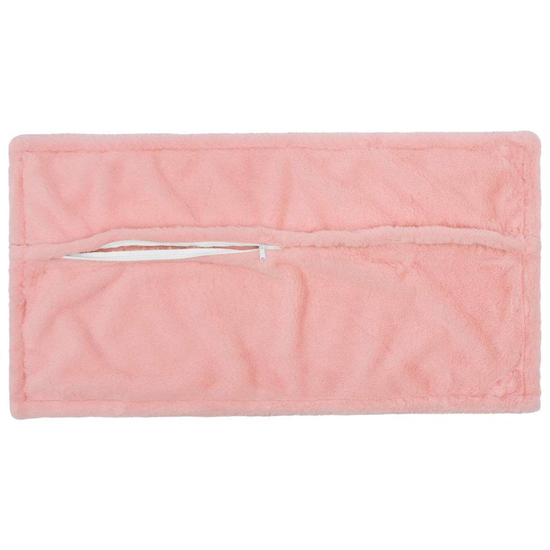 Vidaxl Cushion Cover 2 Pcs Houten Pink 40 X 80 Cm Faux Rabbit Fur, Pink - Image 2