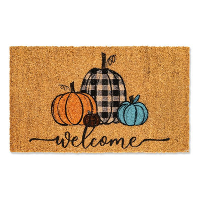 Whaline Fall Door Mat – Natural Coir, Rectangle, 16 X 28 Inch, Front Door Rug, Welcome, Durable, Non Slip, Indoor Outdoor