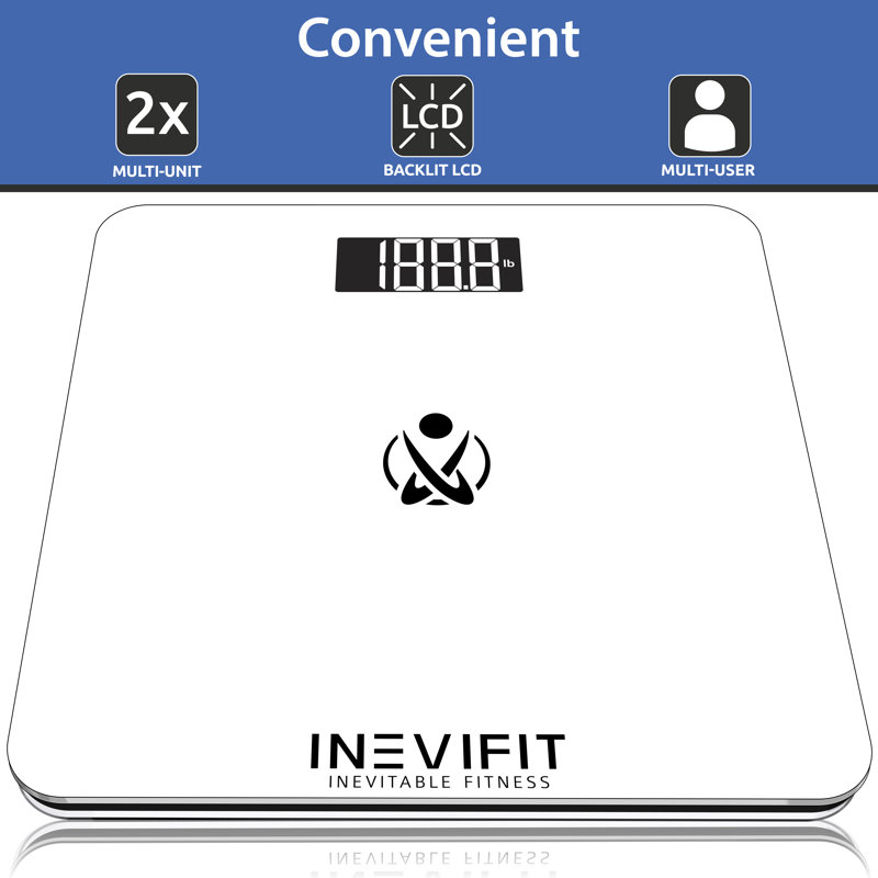 INEVIFIT Digital Bathroom Scale, White