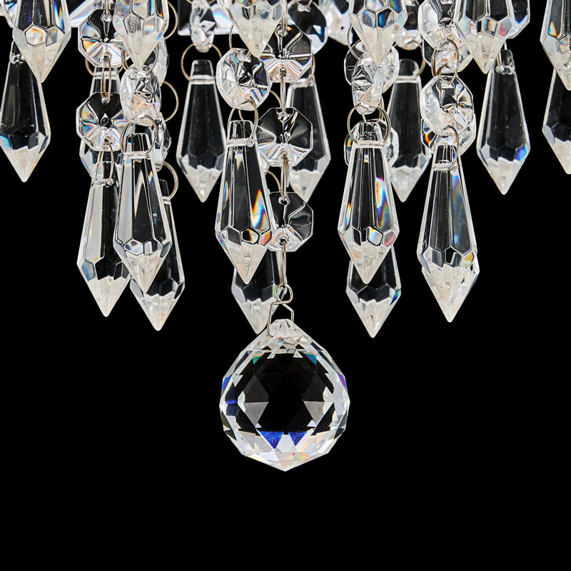 Plafonnier en cristal à 5 lumières Cheyan, Or