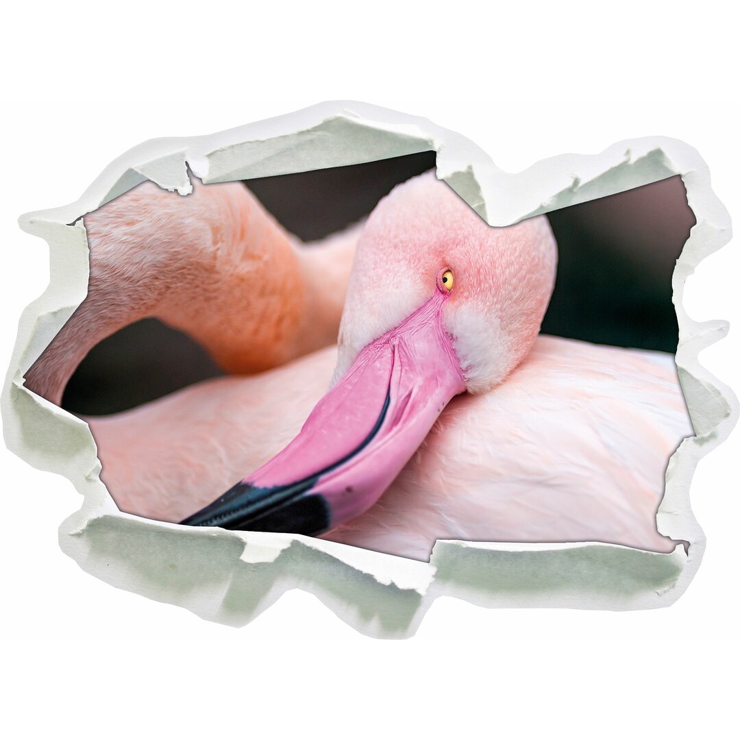 Schöner Flamingo Wandaufkleber