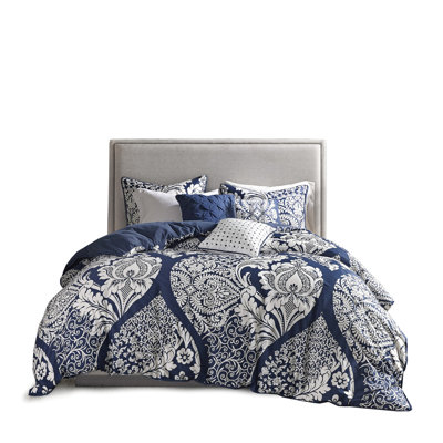 Couette Queen Size Indigo - Coton imprimé avec rembourrage moelleux et détails charmants