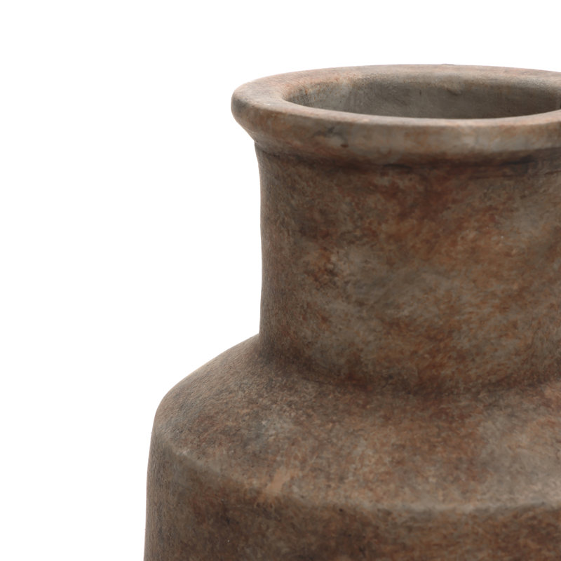  Brown Ombre Terracotta Narrow Vase, 14.8" H x 6.3" W x 6.3" D