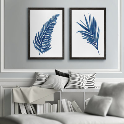 " Indigo Botanica III " by Vincent Van Gogh 2 - Pieces
