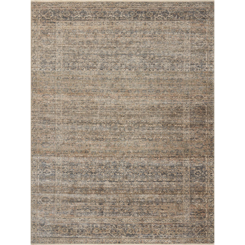 Amber Lewis x Loloi Molly Navy / Blush Area Rug, Rectangle 8'6" x 12'