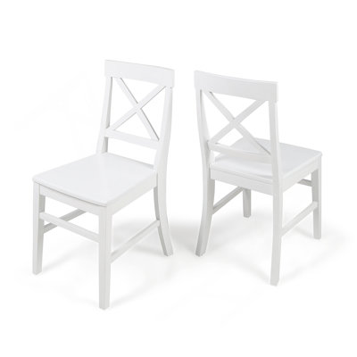Acacia Wood Dining Chairs, Wash, 21D x 17.75W x 35.5H Inch