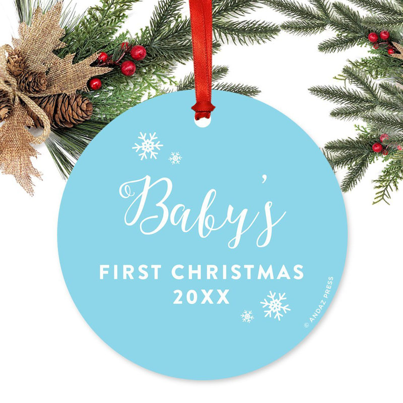 Handmade Metal Holiday Shaped Ornament, Baby Blue