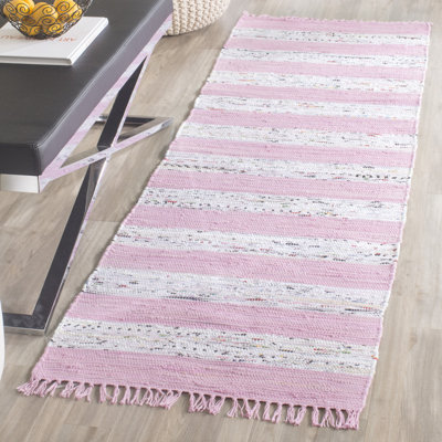 Tapis rayé en coton tissé à la main Figuig