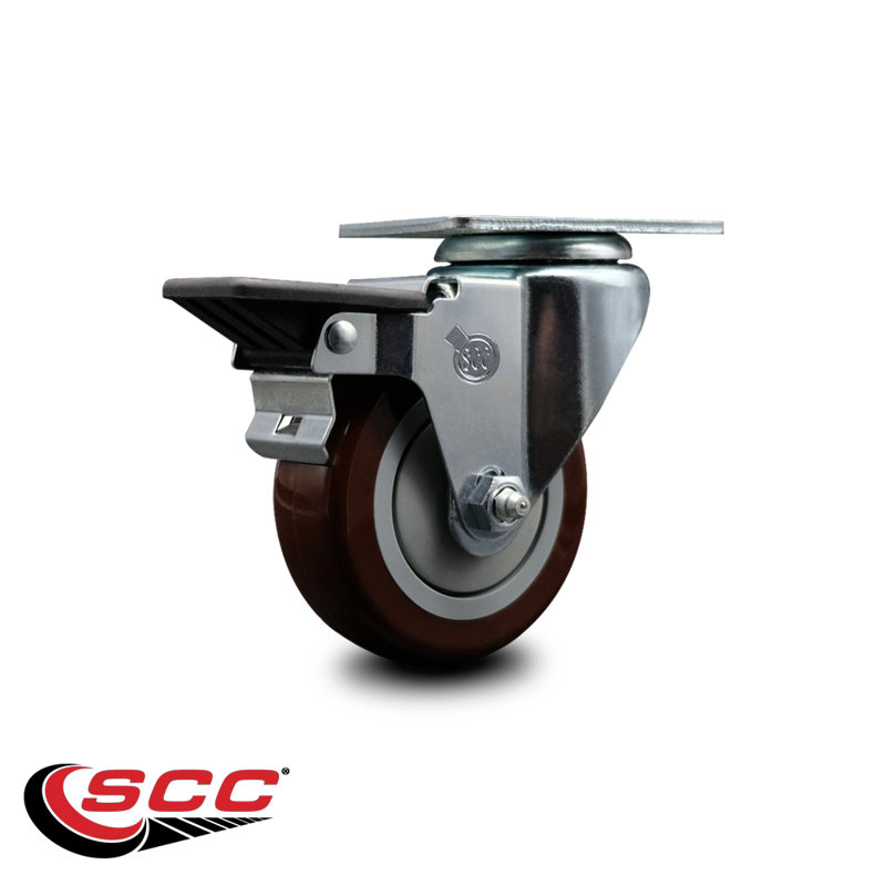 Polyurethane Caster, Maroon