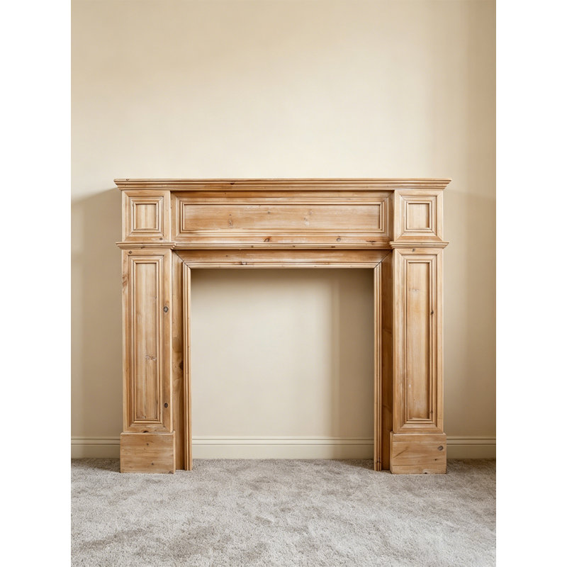 Foyer décoratif en bois de sapin de style rétro pour le salon et la famille, H 43,31 po x l 51,18 po x P 11,02 po