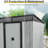 Large 6Ft X 5Ft Outdoor Shed With Lockable Doors & Inclined Slope Roof - Water Accumulation In Garden, Lawn 6 Metal Storage Sliding Sunlight Panel Illuminate Interior For-125090427