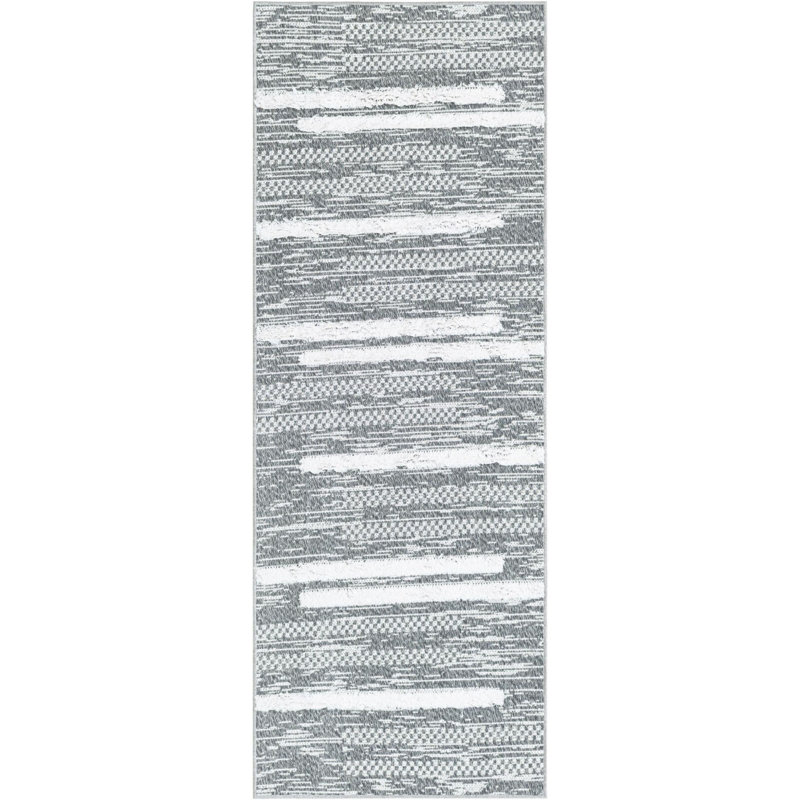 Tapis de couloir en coton Raelyn, Tapis de couloir 2 pi 3 po x 6 pi 1 po