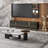 Luxury TV Stand For Tvs Up To 85" with 4-Door Storage Cabinet and Metal Handles, No Assembly Required