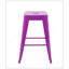 Tabouret à hauteur de comptoir 24 po, ensemble de 2 tabourets de bar en métal sans dossier, non empilable, amovible et facile à assembler, conception peu encombrante pour îlot de cuisine / bar / café / salle à manger (mauve)-83002776-83002777-83002779