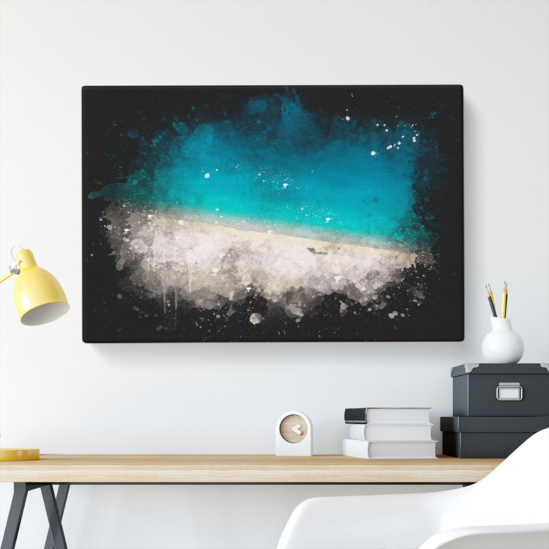 Turquoise Beach in Kefalonia Greece - Wrapped Canvas, 40cm H x 60cm W x 3cm D