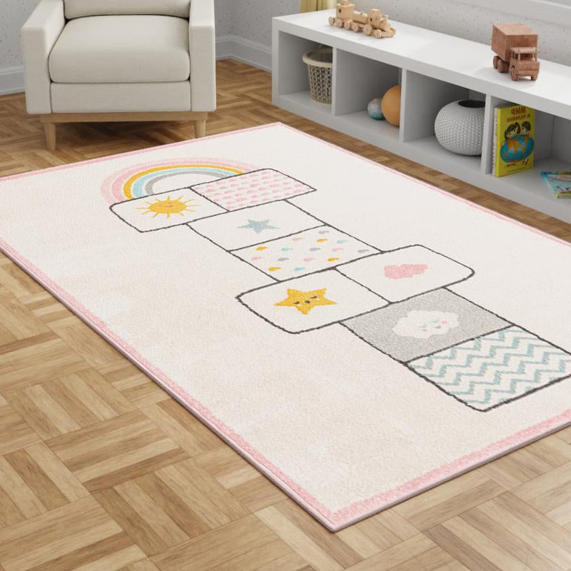 Whimsy Kids Polypropylene Plastic Rug, Rectangle 2'2" x 2'11"