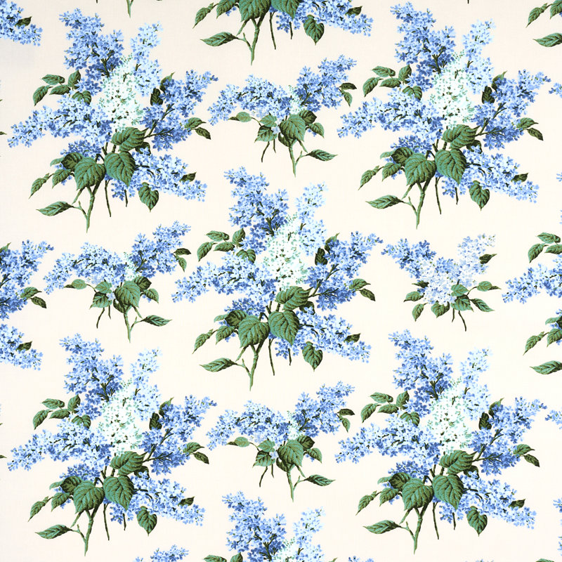 Schumacher x Johnson Hartig Proust'S Lilacs Fabric, Blue
