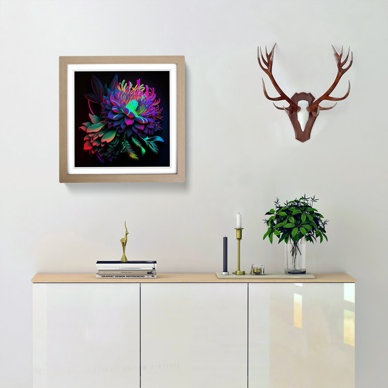 Single Picture Frame Print on Wood, Oak