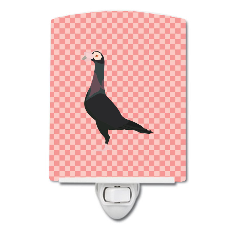 Lampe de nuit en céramique en céramique à porte en céramique, Rose
