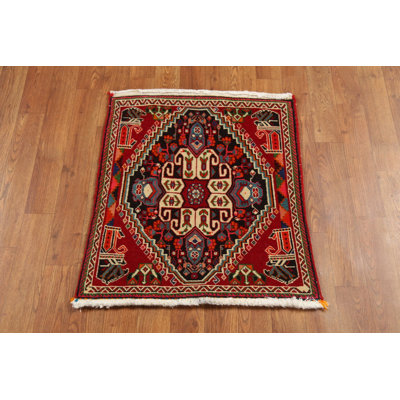 Tapis traditionnel géométrique en laine carré 2x2