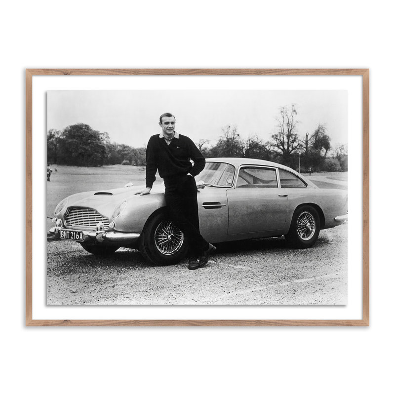 Sean Connery Print by Getty Images, Rustic Walnut Framed, 24" H x 32" W