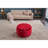 Luxurious Red Pouffe, 25.6 x 16.5 x 25.6 Inches | 100% Polyester & Velvet Upholstery, Sturdy Wooden Body | Modern American Traditional Design, Perfect for Living Room, Hotel, & Southwestern Decor-847965133