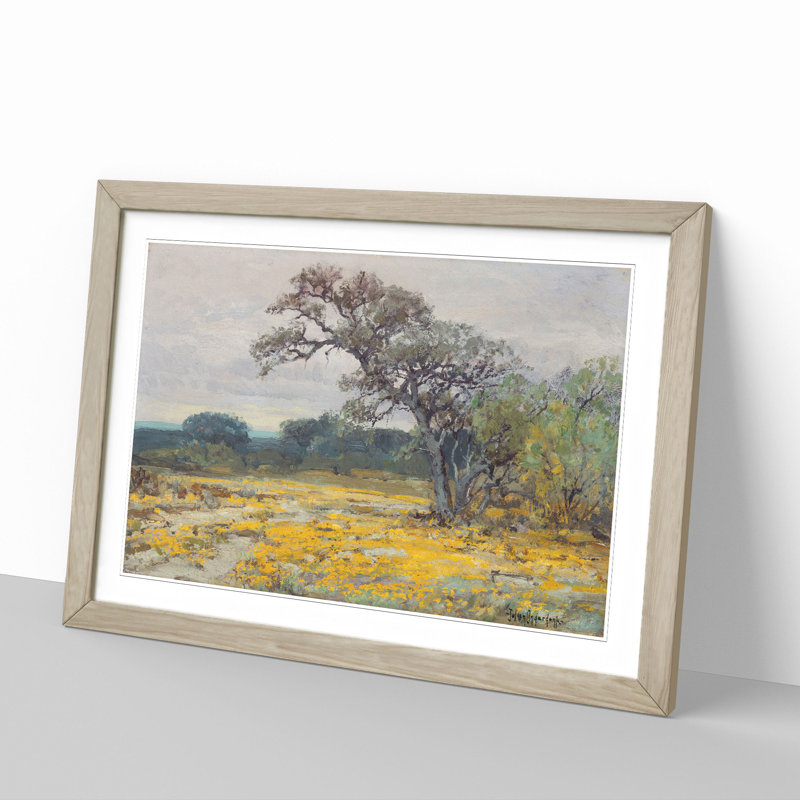 Coreopsis by Julian Onderdonk - Picture Frame Painting, 48cm H x 65cm W x 2cm D, Oak Framed