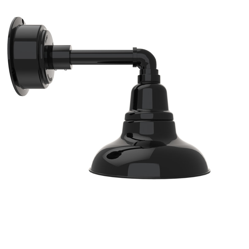 Idella LED Barn Light, Black, 9" H x 8" W x 14" D