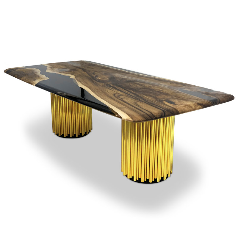 Table de salle à manger Evohe, Laitonné, L 43,3 po x L 86,6 po