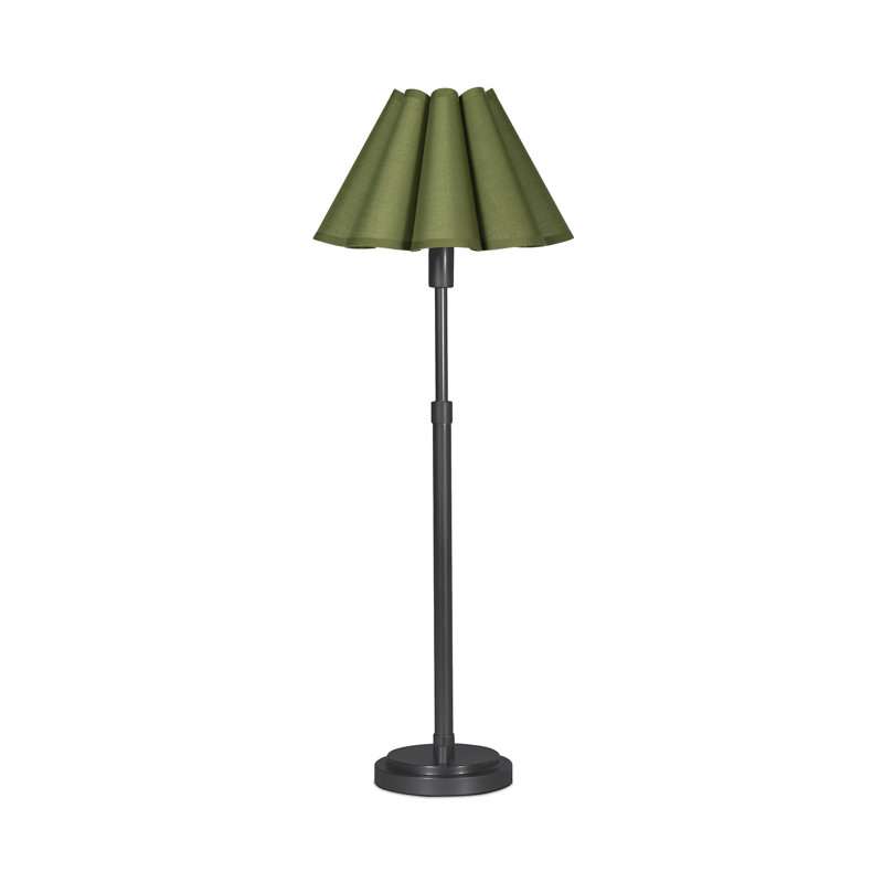 Polly Buffet Table Lamp, Black, 33" H x 16" W x 16" D, Green