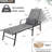 Gray Outdoor Patio Swimming Pool Lounge With Pillow - Steel Construction, Rustproof, Breathable Fabric, Adjustable In Frame, Rust Resistance, 5 Positions
