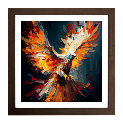 Phoenix Palette Knife No.2 - Single Picture Frame Print on Wood