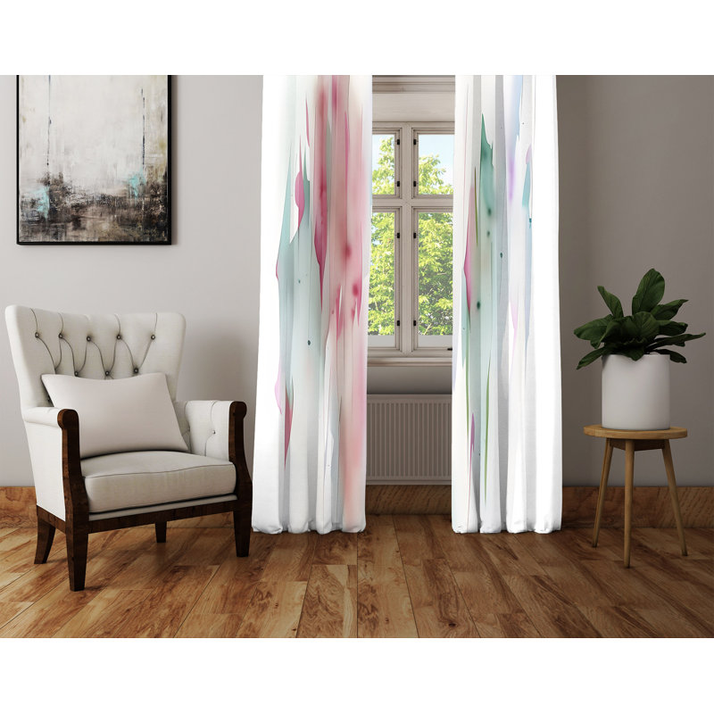 Paire de rideaux semi-transparents en polyester Dipti, L 20 po x L 82 po