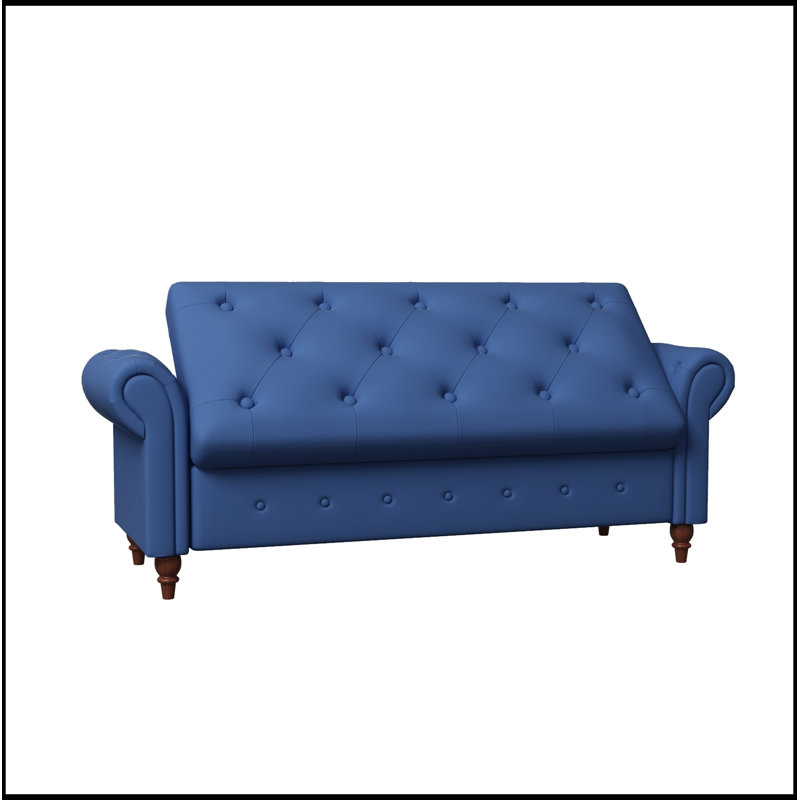 Banc avec siège capitonné et accoudoirs, Marine