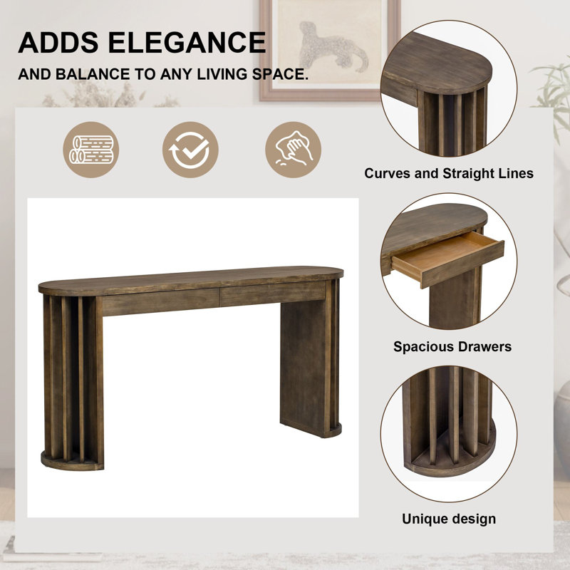 Macdonald 59'' Console Table, Natural