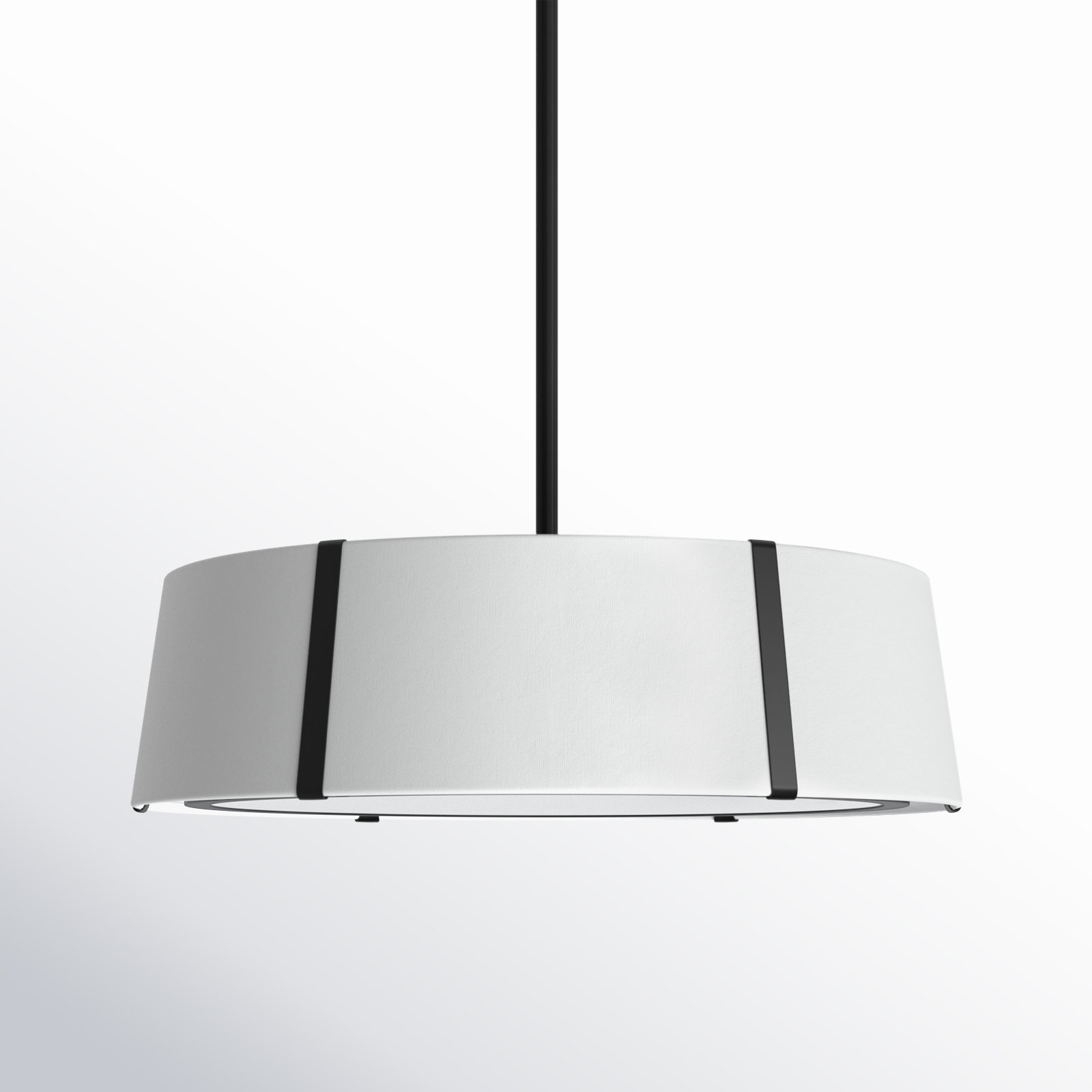 Marietta 6 - Light Dimmable Drum Chandelier, Matte Black