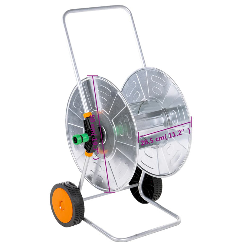 Galvanised Steel, Plastic Hose Reel