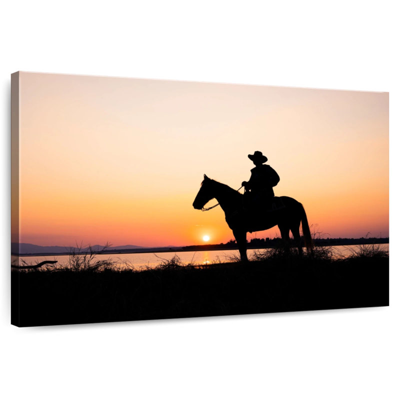 Lelar Cowboy Silhouette, 20" H x 30" W