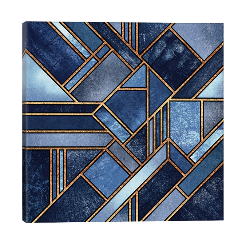 Blue City by Elisabeth Fredriksson - Print on Canvas, Wrapped Canvas, 45.72 cm H x 45.72 cm W x 3.175 cm D