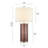 Kennesaw 25.5 in. Brown Modern Dimmable Glass For Bedroom/Living Room Bedside Desk Nightstand Table Lamps With Linen Drum Shape