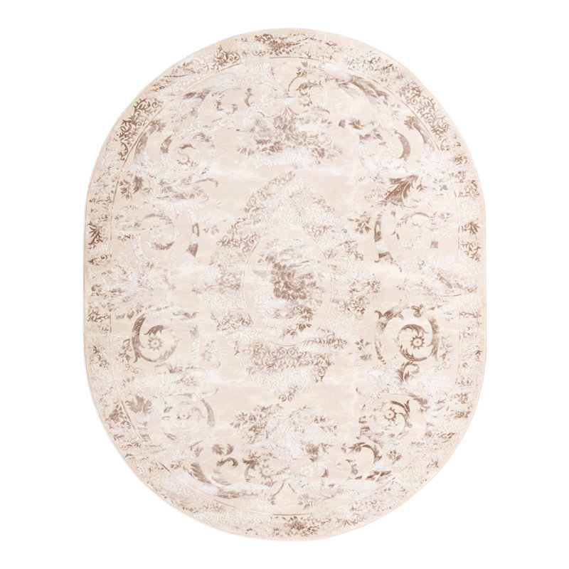 Senter Floral Indoor Rug, Oval 7'10" x 10'