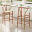 Tabouret de bar, tabourets de bar à hauteur de comptoir tissé, chaises de bar en rotin entièrement assemblées pour îlot de cuisine-1223486923-1223486921