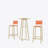  Bar table and chairs three piece set, frame, sponge made seat cushions and backrests, bar table with storage function-1297698843