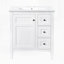 Meuble-lavabo 30 po avec lavabo en céramique, 3 tiroirs noir-17079957