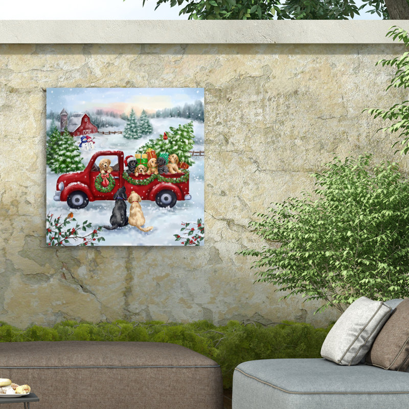 Toile d'extérieur rouge Jean et Jean, H 14 po x l 14 po