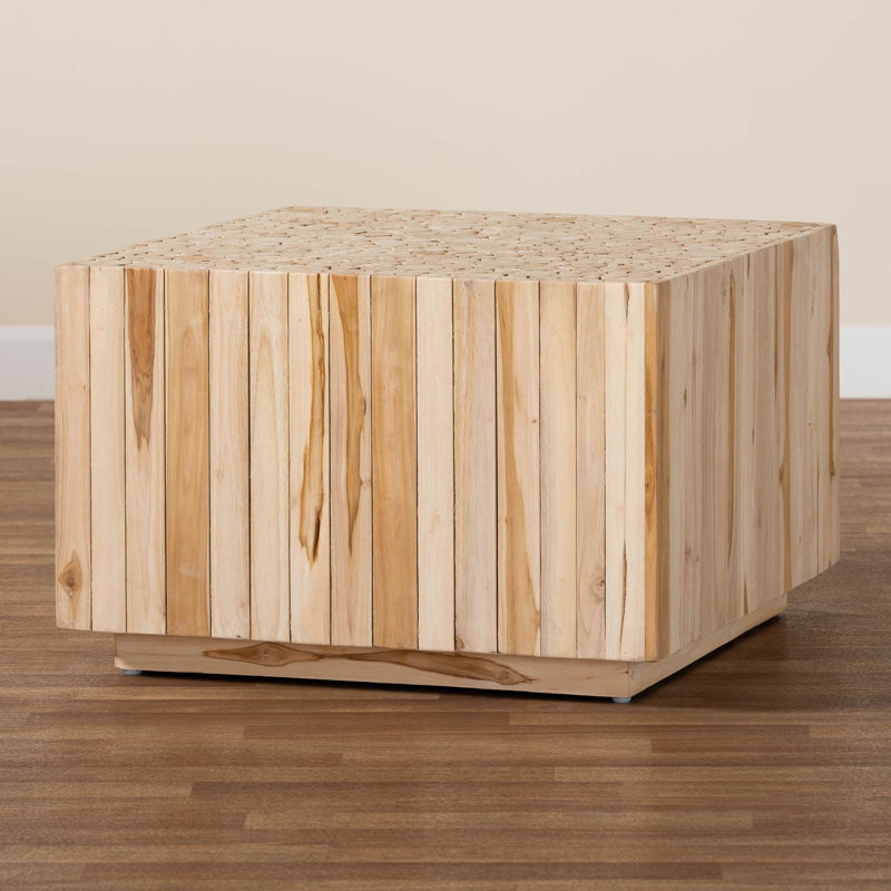 Eivie Bohemian Coffee Table With Unique Repurposed Wood Logs