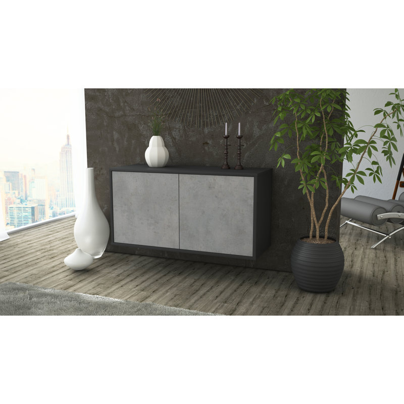 Sommerfield Unfinished Floating TV Stand, Concrete