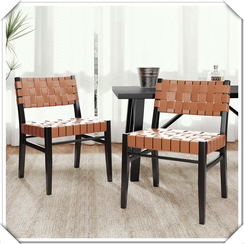 Chaise de salle à manger 2 pièces Robuste, élégante, confortable, durable, pratique, ergonomique, Brun