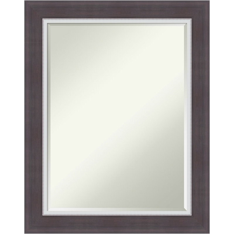 Miroir mural de salle de bain Ellie, Brun ; Argenté
