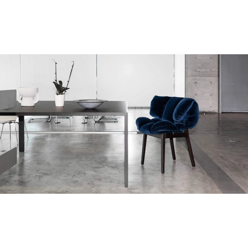 Fauteuil d'appoint capitonné bleu